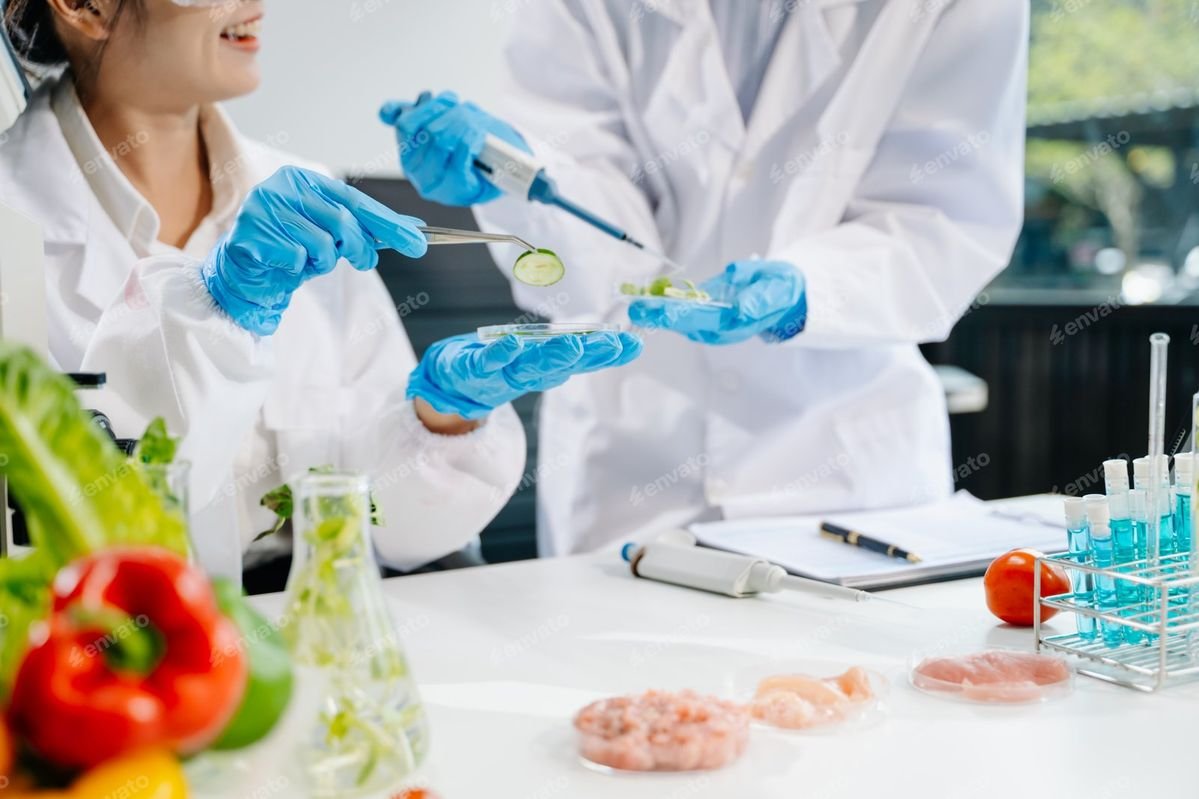 Food development team testing product formulations